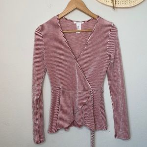 Caution to the wind Wrap Top